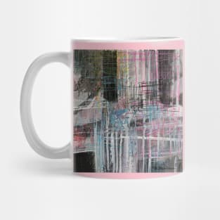 Pink and Black Grid Mug